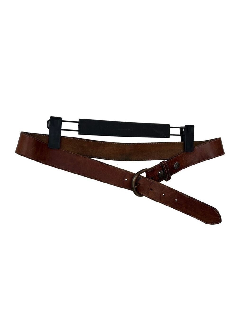 Men's Vintage Levi Straus Brown Leather Belt, Levi’s Buckle Fits 35-39” Waist